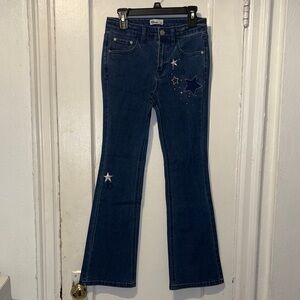 Epic Threads Kids' Dark Blue Jeans with Star Embroidery